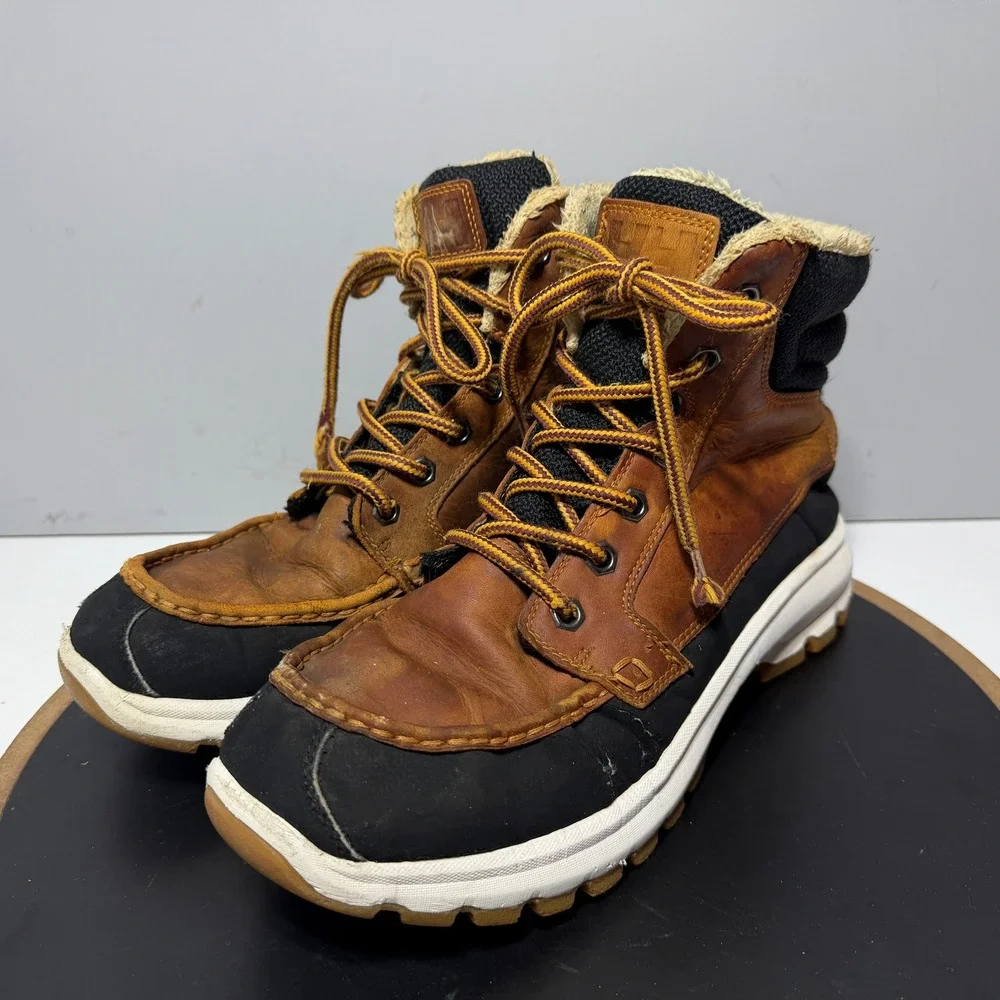 Helly Hansen Garibaldi V3 Boots Men 11 Leather Faux Fur Brown Black Hiking